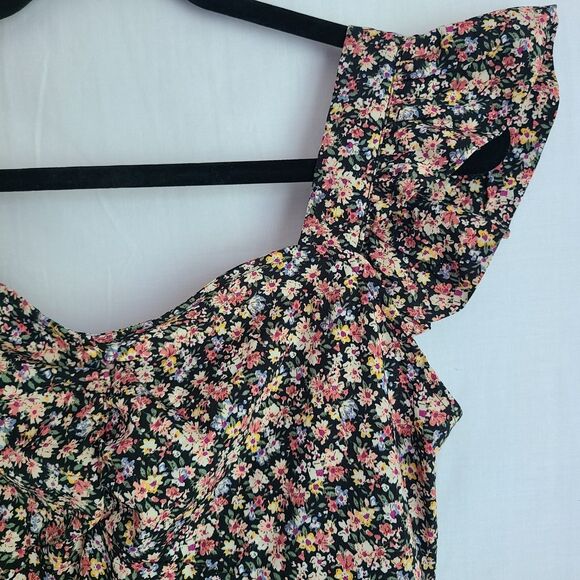 Pretty Garden Women's Floral Ruffle Sleeve Midi Dress Size Medium - Picture 4 of 9